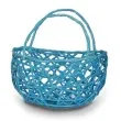 koszyczek papierowy plecionka niebieska okragly aliga