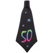 krawat beauty and charm 50 urodziny czarny godan 42 cm