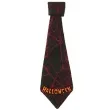 krawat halloween w czerwone pajeczyny