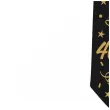 krawat na 40 urodziny dodatek do stroju glamour birthday czarny 43 cm
