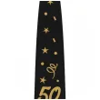 krawat na 50 urodziny dodatek do stroju glamour birthday czarny 43 cm