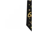 krawat na 60 urodziny dodatek do stroju glamour birthday czarny 43 cm