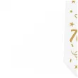 krawat na 70 urodziny dodatek do stroju glamour birthday bialy 43 cm