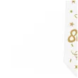 krawat na 80 urodziny dodatek do stroju glamour birthday bialy 43 cm