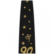 krawat na 90 urodziny dodatek do stroju glamour birthday czarny 43 cm