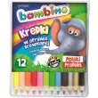 kredki olowkowe drewniane mix bambino 12 szt