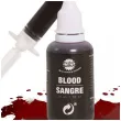 krew w butelce ze strzykawka krwawy zart guirca