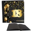 ksiega gosci album pamiatkowy na zdjecia i podpisy 18 urodziny glamour czarne kartki