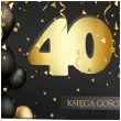 ksiega gosci album pamiatkowy na zdjecia i podpisy 40 urodziny glamour czarne kartki