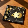 ksiega gosci album pamiatkowy na zdjecia i podpisy 40 urodziny glamour czarne kartki
