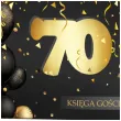 ksiega gosci album pamiatkowy na zdjecia i podpisy 70 urodziny glamour czarne kartki