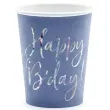 kubeczki happy bday granatowe partydeco 220ml