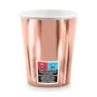 kubeczki happy birthday rozowe zloto partydeco 260 ml 6 szt