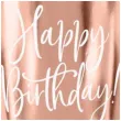 kubeczki happy birthday rozowe zloto partydeco 260 ml 6 szt
