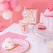 kubeczki papierowe 1 urodziny zlote gwiazdki rozowy jasny partypal 220 ml 6 szt