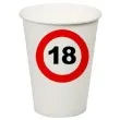kubeczki papierowe 18 traffic birthday funny fashion 200 ml 8 szt