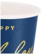 kubeczki papierowe 18 urodziny happy birthday 18 granatowy partypal 220 ml 6 szt