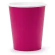 kubeczki papierowe 200 ml rozowe ciemne 6 szt