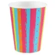 kubeczki papierowe 250 ml pastelowe paski 6 sz
