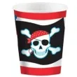 kubeczki papierowe 266 ml flaga piracka 8 szt