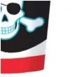 kubeczki papierowe 266 ml flaga piracka 8 szt