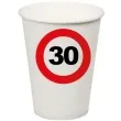 kubeczki papierowe 30 traffic birthday funny fashion 200 ml 8 szt