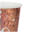 kubeczki papierowe 40 urodziny holo rozowe zloto santex 270 ml 10 szt