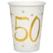 kubeczki papierowe 50 urodziny gold santex 250 ml 10 szt