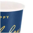 kubeczki papierowe 50 urodziny happy birthday 50 granatowy partypal 220 ml 6 szt