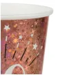 kubeczki papierowe 50 urodziny holo rozowe zloto santex 270 ml 10 szt