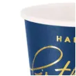 kubeczki papierowe 60 urodziny happy birthday 60 granatowy partypal 220 ml 6 szt
