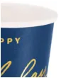 kubeczki papierowe 60 urodziny happy birthday 60 granatowy partypal 220 ml 6 szt