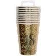 kubeczki papierowe 80 urodziny holo gold santex 250 ml 10 szt