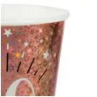 kubeczki papierowe 80 urodziny holo rozowe zloto santex 270 ml 10 szt