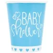 kubeczki papierowe babby shower niebieskie serca