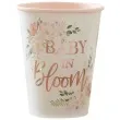 kubeczki papierowe baby shower baby in bloom rose gold amscan 266 ml 8 szt