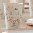 kubeczki papierowe baby shower baby in bloom rose gold amscan 266 ml 8 szt