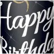 kubeczki papierowe beauty charm happy birthday czarne godan 200 ml 6 szt
