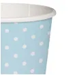 kubeczki papierowe biale kropki blekitne paw 250 ml 10 szt