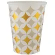 kubeczki papierowe cement tile zlote santex 250 ml 10 szt