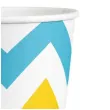 kubeczki papierowe chevron zygzaki amscan 250 ml 8 szt