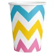 kubeczki papierowe chevron zygzaki amscan 250 ml 8 szt
