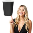 kubeczki papierowe classic czarne godan 270 ml 14 szt
