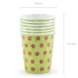 kubeczki papierowe classic kropki zielone jabluszko 200 ml 6 szt