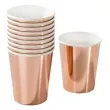 kubeczki papierowe classic metalic viper rozowe zloto 225 ml 10 szt