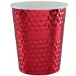 kubeczki papierowe diament czerwone metaliczne santex 250 ml 10 szt