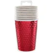 kubeczki papierowe diament czerwone metaliczne santex 250 ml 10 szt