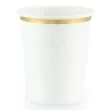 kubeczki papierowe gold ornament biale partydeco 260 ml 6 szt