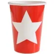 kubeczki papierowe gwiazdki czerwone santex 250 ml 10 szt