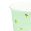 kubeczki papierowe gwiazdki zlote mietowe partypal 220 ml 6szt